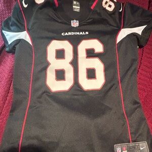 NFL Arizona Cardinals Black and Red On Field Jersey Ertz 86